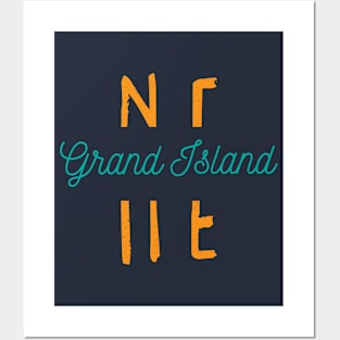 Grand Island NE City Typography Posters and Art